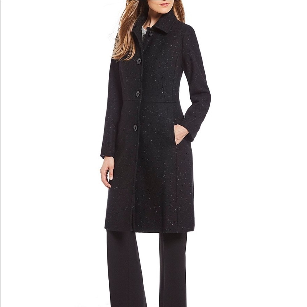 :: Preston & York Black Trench Coat - Picture 7 of 8